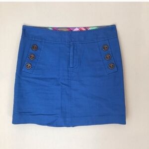 Lilly Pulitzer blue mini skirt size 2 with pockets